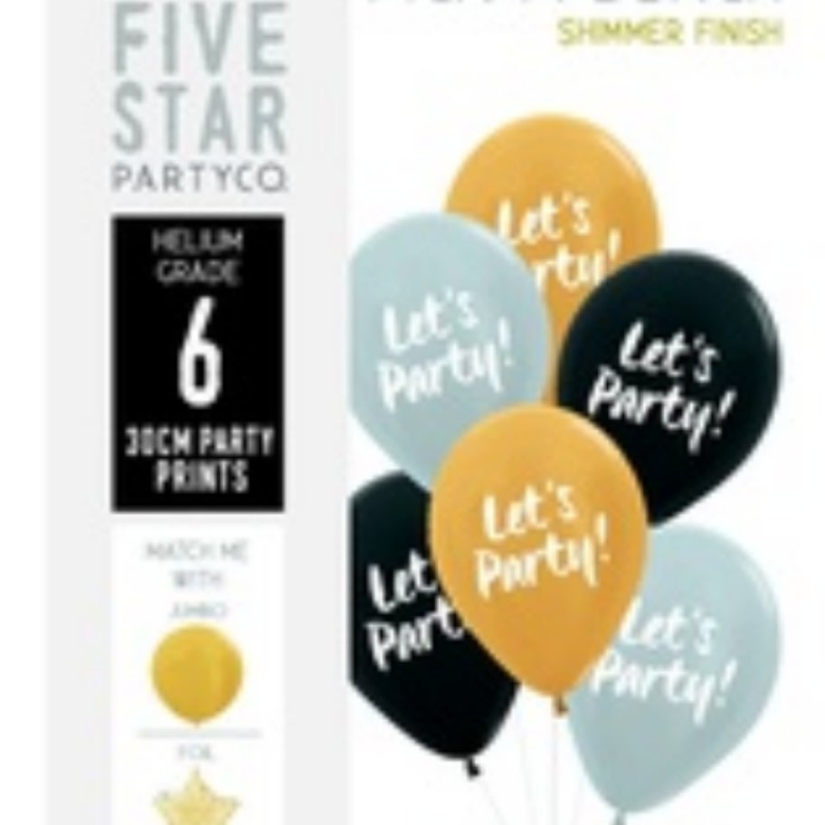 Let s Party Balloons pk 6 Balloon Worx